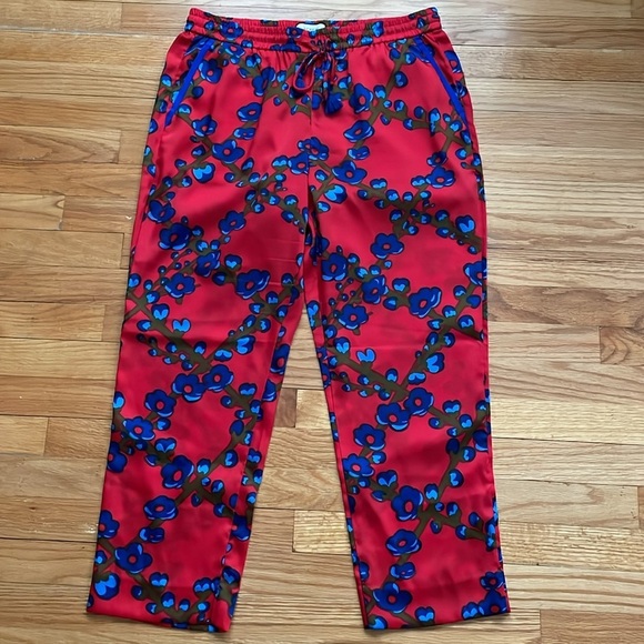 J. Crew Collection Drapey pull-on pant in lattice floral sz 12 B14 - Picture 2 of 9